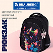 Рюкзак BRAUBERG OPTIMA, 2 отделения, с брелоком, "Ловец бабочек", СВЕТЯЩИЙСЯ, 36х27х18 см, 272097