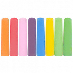 Мел в ведерке для рисования на асфальте 8 штук, цветной круглый, BRAUBERG KIDS, 272772