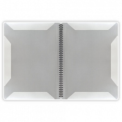 Папка-тетрадь для нот А4, 20 вкладышей на 40 страниц, на гребне, пластик, БЕЛАЯ, BRAUBERG, 404644