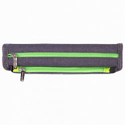 Пенал мягкий ЮНЛАНДИЯ, 2 отделения, полиэстер, "Cosmonaut", серый, 21х6х9 см, 270275