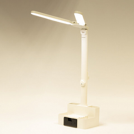 Настольная лампа / светильник беспроводная SONNEN PT-201, органайзер, USB, LED, 5 Вт, 3 режима, белый, 238781