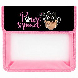 Папка для тетрадей ЮНЛАНДИЯ А5, пластик, 2 отделения, клапан на липучке, "Box cat", 273331