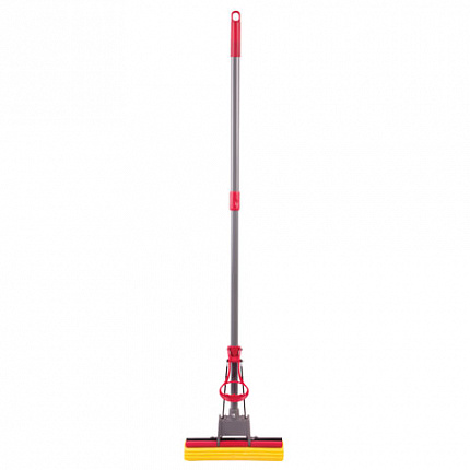 Швабра самоотжимная, роликовый отжим, насадка PVA 27 см, телескопический черенок 70-125 см, LAIMA, 603596