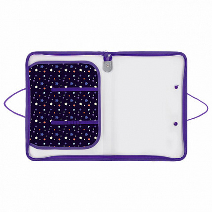 Папка для труда на молнии с ручками ПИФАГОР А4, 1 отделение, пластик, органайзер, "Bubble tea", 273387