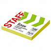 Блок самоклеящийся (стикеры), STAFF НЕОНОВЫЙ, 76х76 мм, 100 листов, желтый, 115584