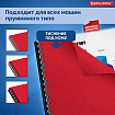 Обложки картонные для переплета, А4, КОМПЛЕКТ 100 шт., тиснение под кожу, 230 г/м2, красные, BRAUBERG, 530948