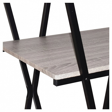 Стол на металлокаркасе BRABIX "LOFT CD-004", 1200х535х1110 мм, 3 полки, цвет дуб антик, 641219