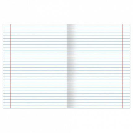 Тетрадь А5 48 л. BRAUBERG скоба, линия, обложка картон, "LINE" (микс в спайке), 404384