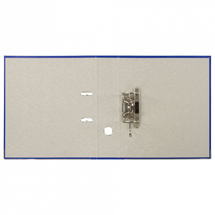 Папка-регистратор, покрытие пластик, 75 мм, ПРОЧНАЯ, с уголком, BRAUBERG, синяя, 226596