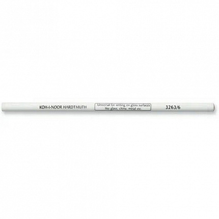 Карандаш по стеклу, металлу и пластику KOH-I-NOOR, 1 шт., грифель 4,3мм, корпус белый, 3263006001KS