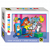 Пазл картонный 54 элемента, Любимые герои, АССОРТИ, поле 18х13 см, STEP PUZZLE