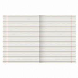 Тетрадь ЗЕЛЁНАЯ обложка 24 л., линия с полями, офсет №2 ЭКОНОМ, "ПИФАГОР", 107126