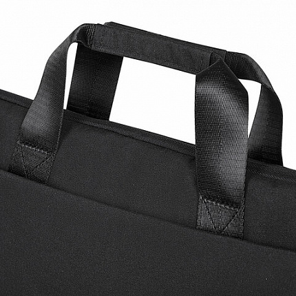 Сумка портфель HEIKKI ULTRA (ХЕЙКИ) с отделением для ноутбука 15,6", Total black, черная, 28х39х3 см, 272609
