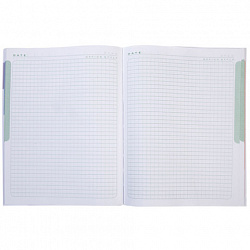 Блокнот А5 167х216 мм, 80 л., твёрдый, бумвинил "METALLIC", клетка, блок 5 цв., HATBER, синий, 084780, 80ББ5В1