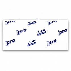 Полотенца бумажные 200 шт., PROtissue (H2) PREMIUM, 1-слойные, белые, КОМПЛЕКТ 28 пачек, 24х21,5 см, Z-сложение, С446