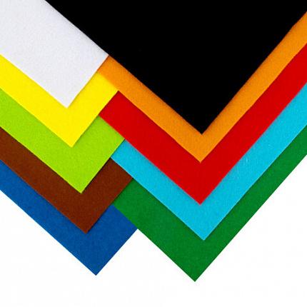 Фетр мягкий утолщенный А4, 2 мм, 10 листов, 10 цветов, плотность 250 г/м2, ОСТРОВ СОКРОВИЩ, 665669