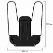 Подставка для книг и учебников BRAUBERG LINE+, металлическая, черная, европодвес, 238214