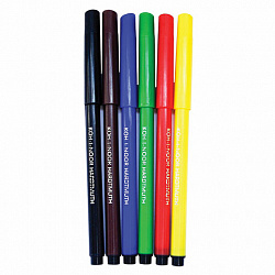 Фломастеры KOH-I-NOOR "TEENAGE" 1002, 6 цветов, смываемые, картонная упаковка, европодвес, 771002JF23KS