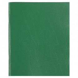 Тетрадь бумвинил, зеленый, А5, 48 л., скоба, офсет №1, белая бумага, клетка с полями, STAFF, 403413