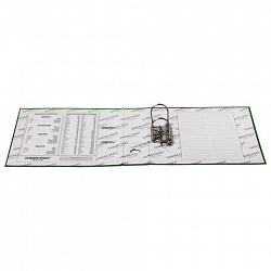 Папка-регистратор ОФИСМАГ с арочным механизмом, покрытие из ПВХ, 75 мм, зеленая, 225751