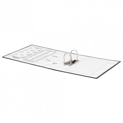 Папка-регистратор ОФИСМАГ с арочным механизмом, покрытие из ПВХ, 75 мм, черная, 225748