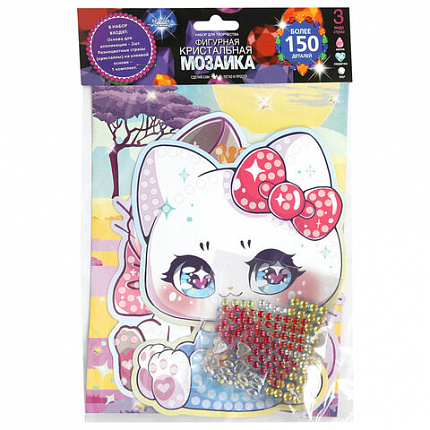 Алмазная мозаика детская АССОРТИ 10 видов, 17х23 см, на картоне, МУЛЬТИ АРТ, 5940