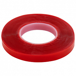 Монтажная прозрачная суперпрочная двухсторонняя лента 10 мм х 5 м, акриловая, толщина 1 мм, WBZ (ВБЗ), 700423