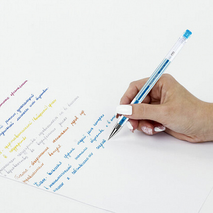 Ручки гелевые БЛЕСТКИ BRAUBERG "EXTRA", НАБОР 6 ЦВЕТОВ, узел 0,7 мм, линия 0,5 мм, 143908