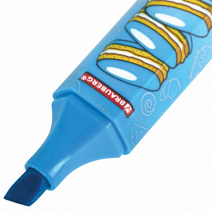 Набор текстовыделителей мини с принтами, 12 ЦВЕТОВ, BRAUBERG, 6 неоновых цветов + 6 пастельных цветов, линия 1-5 мм, 152537