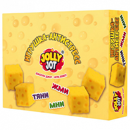 Игрушка-антистресс "СЫР", 6 см, дисплей, JOLLY JOT (ДЖОЛЛИ ДЖОТ), 665807