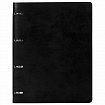 Тетрадь на кольцах БОЛЬШАЯ А4 (240х310 мм), 120 листов, под кожу, клетка, BRAUBERG "Main", черный, 404509