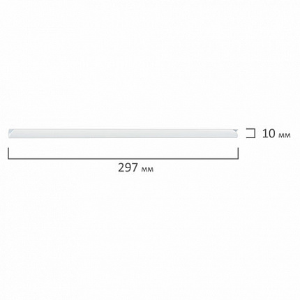Скрепкошины для быстрого переплета BRAUBERG, комплект 10 шт., ширина 10 мм (до 50 л. А4), белые, 224605