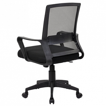 Кресло CROMEX (КРОМЕКС) "Basic CH-698", с подлокотниками, механизм качания, сетка/ткань TW, черное, 533069