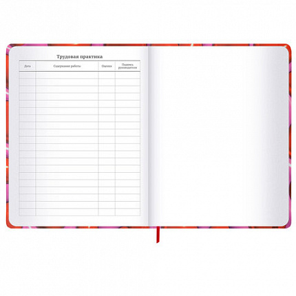 Дневник 1-11 класс 48 л., твердый, BRAUBERG, матовая ламинация, резинка, закладка-ляссе, с подсказом, "Сердечки", 107241