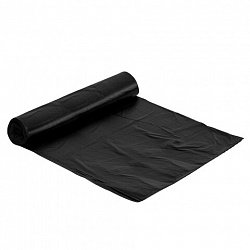 Мешки для мусора 60 л, черные, в рулоне 20 штук, сверхпрочные, ПВД 45 мкм, 50x70 см, LAIMA, 702654