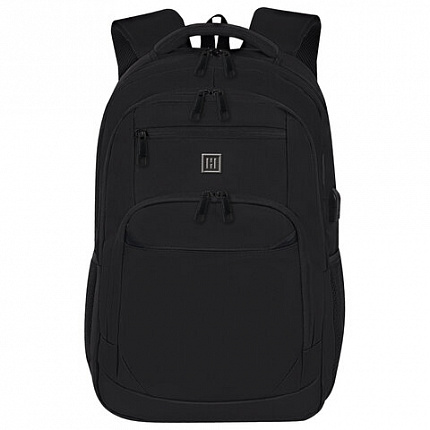 Рюкзак HEIKKI SECURE (ХЕЙКИ) универсальный, 2 отделения, отделение для ноутбука, черный, 46x31x19 см, 273894