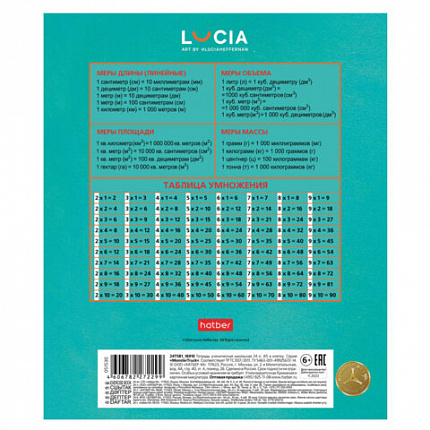Тетрадь 24 л., HATBER клетка, обложка картон, "Узнай себя!" (Lucia Heffernan) (микс в спайке), 086740, 24Т5В1