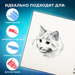 Скетчбук для смешанных техник MixMedia, 200 г/м2, 200х200 мм, 60 л., твердая обложка, гребень, BRAUBERG ART CLASSIC, 116968