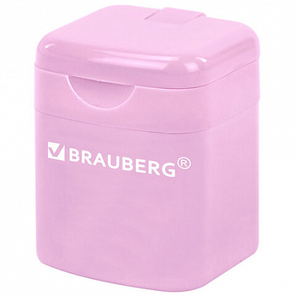 Точилка кросс-серия "PASTEL", с контейнером, корпус ассорти, BRAUBERG, 273255