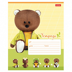 Тетрадь 12 л., HATBER косая линия, обложка картон, "ЛЕСЯТА" (микс в спайке), 080090, 12Т5В6