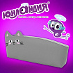 Пенал ЮНЛАНДИЯ ЮНИОР, 1 отделение, искусственная кожа, "Gray kitty", 20х9х7 см, 273819