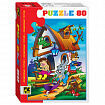 Пазл картонный 80 элементов, Любимые герои, АССОРТИ, поле 23х16,5 см, STEP PUZZLE