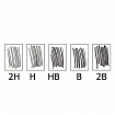 Карандаши чернографитные разной твердости НАБОР 6 штук, 2H-2B, BRAUBERG "Line", 180650