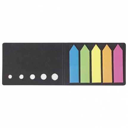 Закладки клейкие неоновые STAFF "СТРЕЛКИ", 50х12 мм, 100 штук (5 цветов х 20 листов), в картонной книжке, 129358