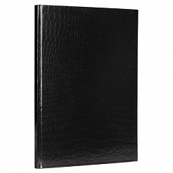 Блокнот БОЛЬШОЙ ФОРМАТ 210х290 мм, А4, 80 л., бумвинил "METALLIC", клетка, блок 5 цв., HATBER, черный, 084774, 80ББ4В1