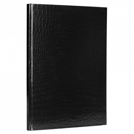 Блокнот БОЛЬШОЙ ФОРМАТ 210х290 мм, А4, 80 л., бумвинил "METALLIC", клетка, блок 5 цв., HATBER, черный, 084774, 80ББ4В1