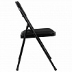 Стул складной BRABIX "Golf Plus CF-003 КОМФОРТ", чёрный каркас, чёрная ткань, 532889