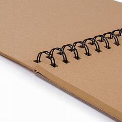 Альбом для рисования, крафт-бумага 140 г/м2, 147х205 мм, 30 л., спираль, BRAUBERG ART CLASSIC, 105915