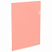 Папка-уголок жесткая, непрозрачная, А4, цвет персиковый, 0,15 мм, BRAUBERG PASTEL, 272891