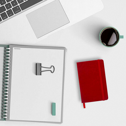 Блокнот МАЛЫЙ (100x150 мм) А6, BRAUBERG "Metropolis Special", под кожу, 80 л., клетка, красный, 111581